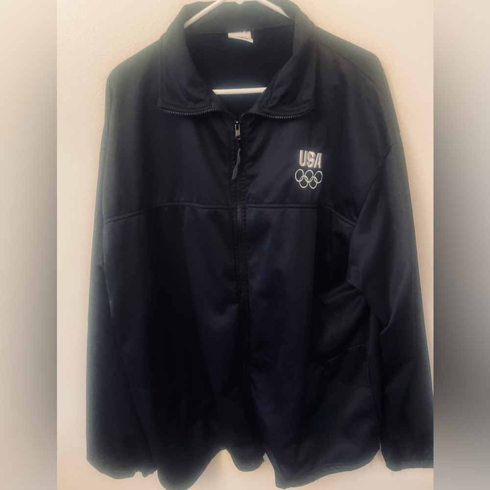 USA    Olympic Committee Navy Fleece Jacket
